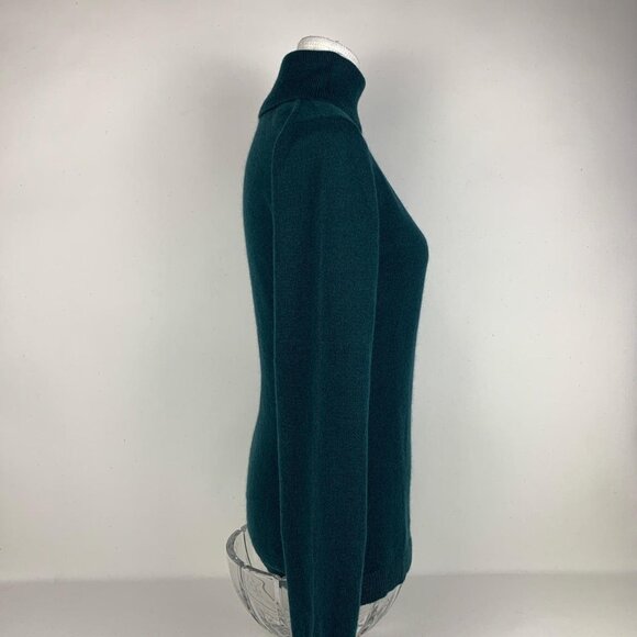 Charter Club Cozy Green Cashmere Turtleneck Sweater - Elegant Women's Knit Jumpe - Picture 3 of 6